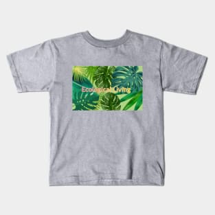 Eco-local living,palm tree,summer,summertime,summer season Kids T-Shirt